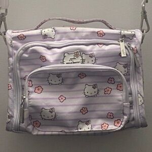 jujube Hello Kitty Pastel Purple Crossbody Bag with Floral Print